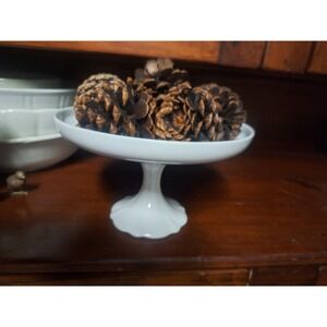 Antique French porcelain / Ironstone pedestal cake plate / compote